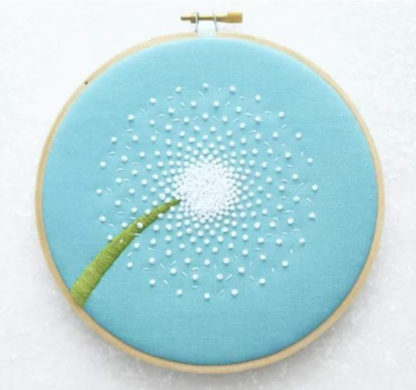 dandelion embroidery kit