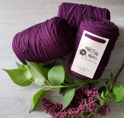 Cotton t-shirt yarn for crochet macrame weaving