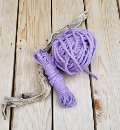 Hand felted wool rope weaving
