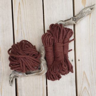 Hand felted wool rope weaving