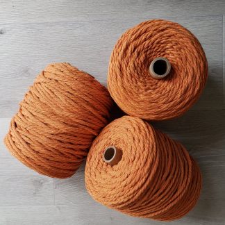 Pumpkin Spice large cones of recycled cotton rope