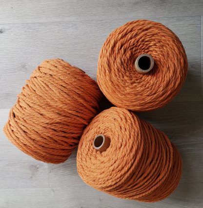 Pumpkin Spice large cones of recycled cotton rope