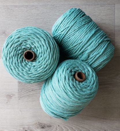 Mint recycled cotton rope macrame cord
