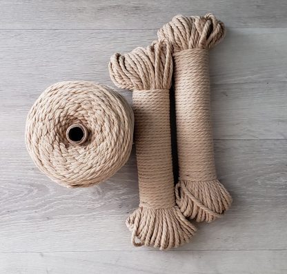 Sand recycled cotton rope