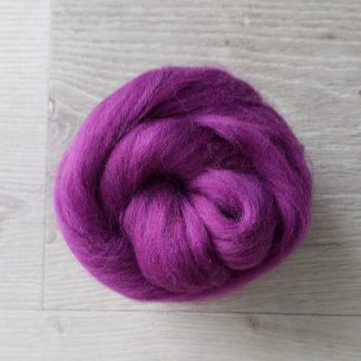 Dark purple wool roving