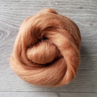 light brown wool roving