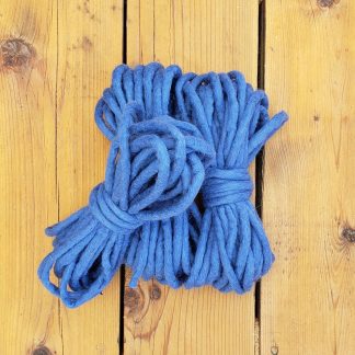 Medium blue wool rope