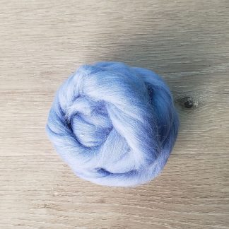 Sky blue wool roving