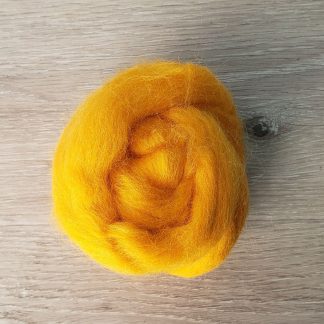 Tangerine wool roving