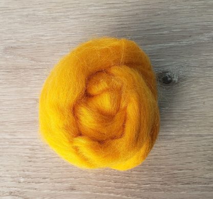 Tangerine wool roving