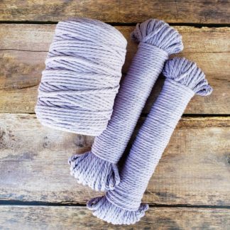 Lilac recycled cotton rope