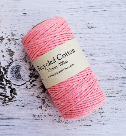 pink 1.5mm cotton rope
