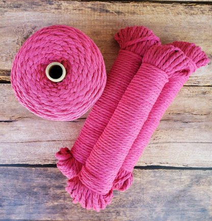 Fuschia recycled cotton rope