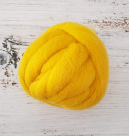 Mustard wool roving