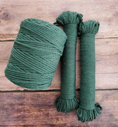 dark green macrame rope