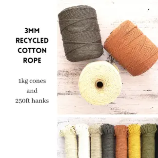 3mm Recycled Cotton Rope