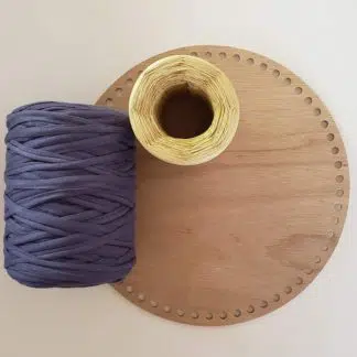 10 inch wooden basket bottom for crochet t-shirt yarn