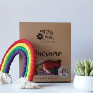 macrame rainbow diy craft kit
