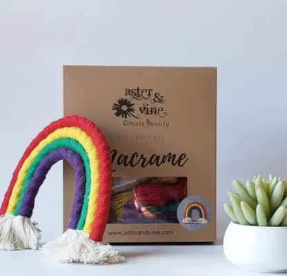 macrame rainbow diy craft kit