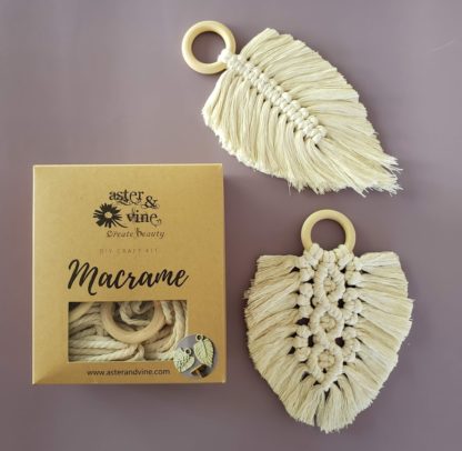 macrame feather diy craft kit