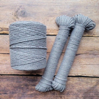 4mm dusty lavender recycled cotton rope