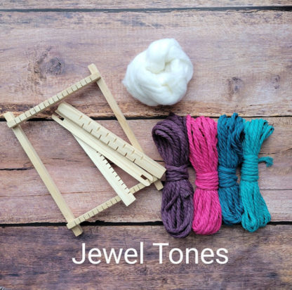 Jewel tone colours for weaving kit